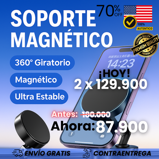 Soporte Magnético™ | Crea contenido, Usa GPS con Ultra estabilidad